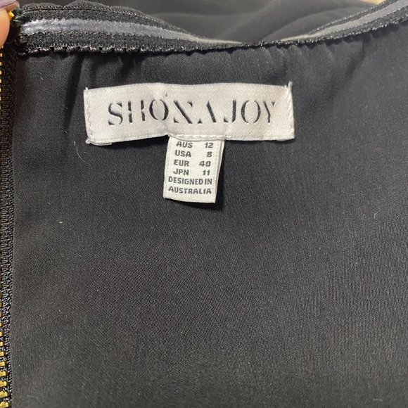 Shona Joy Black Strapless Draped Tulip Sweetheart Dress - Picture 10 of 11